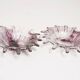 Pair of decorative plates/glasses in light purple vintage glass, Italy, 1960s