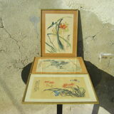 Set of three chinese paintings