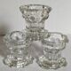 PRODUCT POP UP NOu00cbL 2022 Trio of vintage pressu00e9 glass candle holders