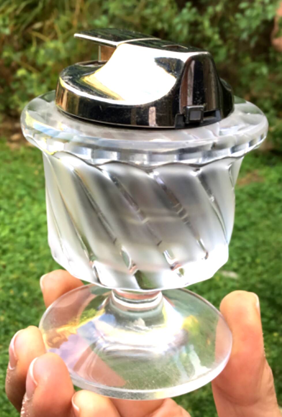 Lalique France table lighter signed under the base