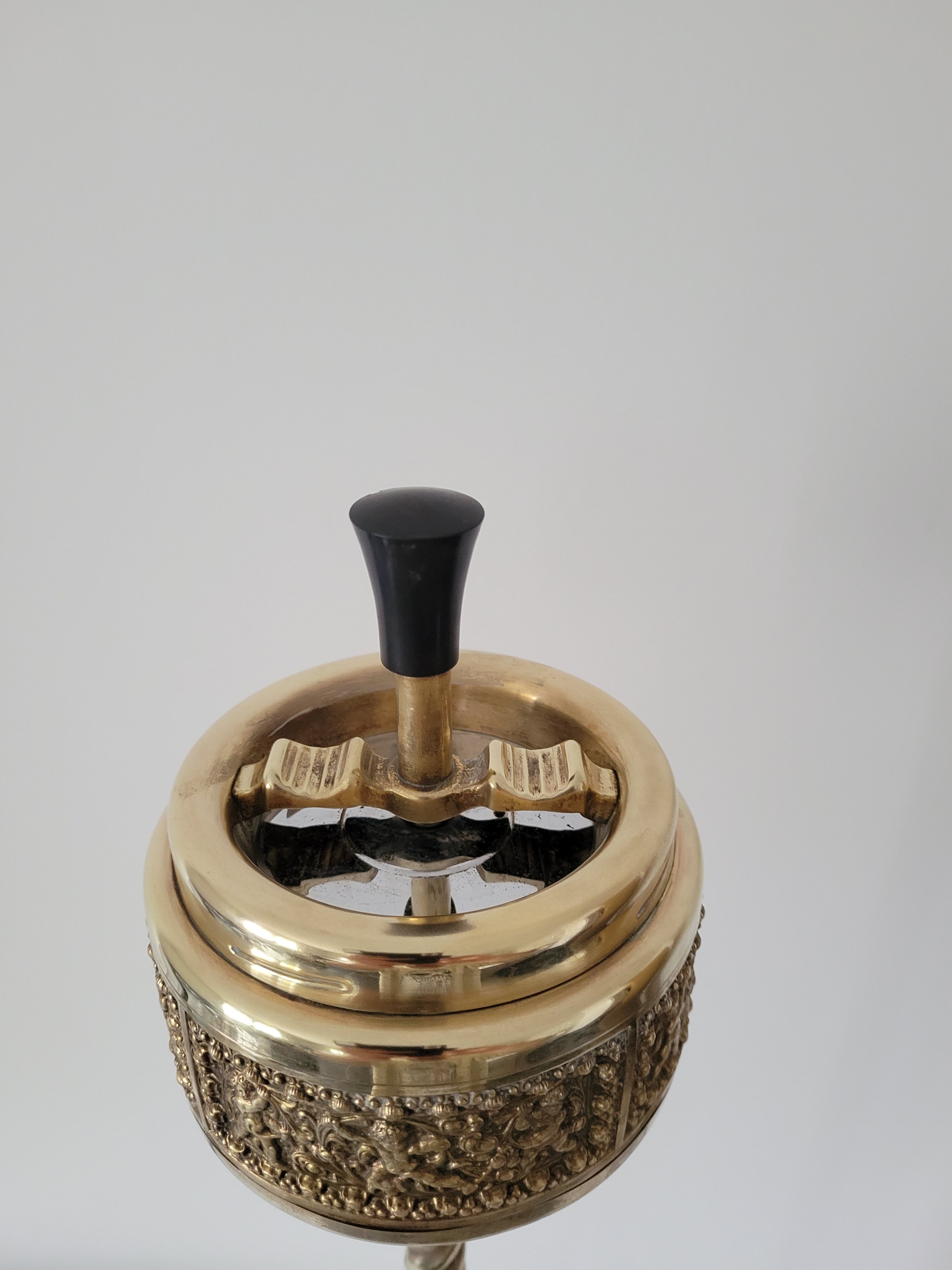 Brass standing ashtray