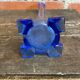 Vintage Early 20th Century Vertical Blue Glass Soliflore Vase #D755