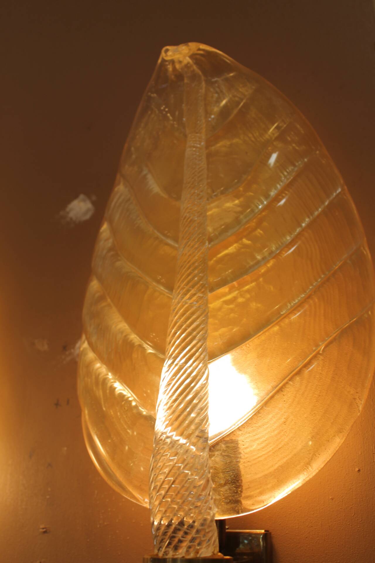 Pair of Murano glass wall lights, Toso