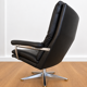 Vintage Danish mid-century Werner Langenfeld leather lounge chair 1970s