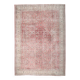 Red & Navy Blue Floral Vintage Persian Rug