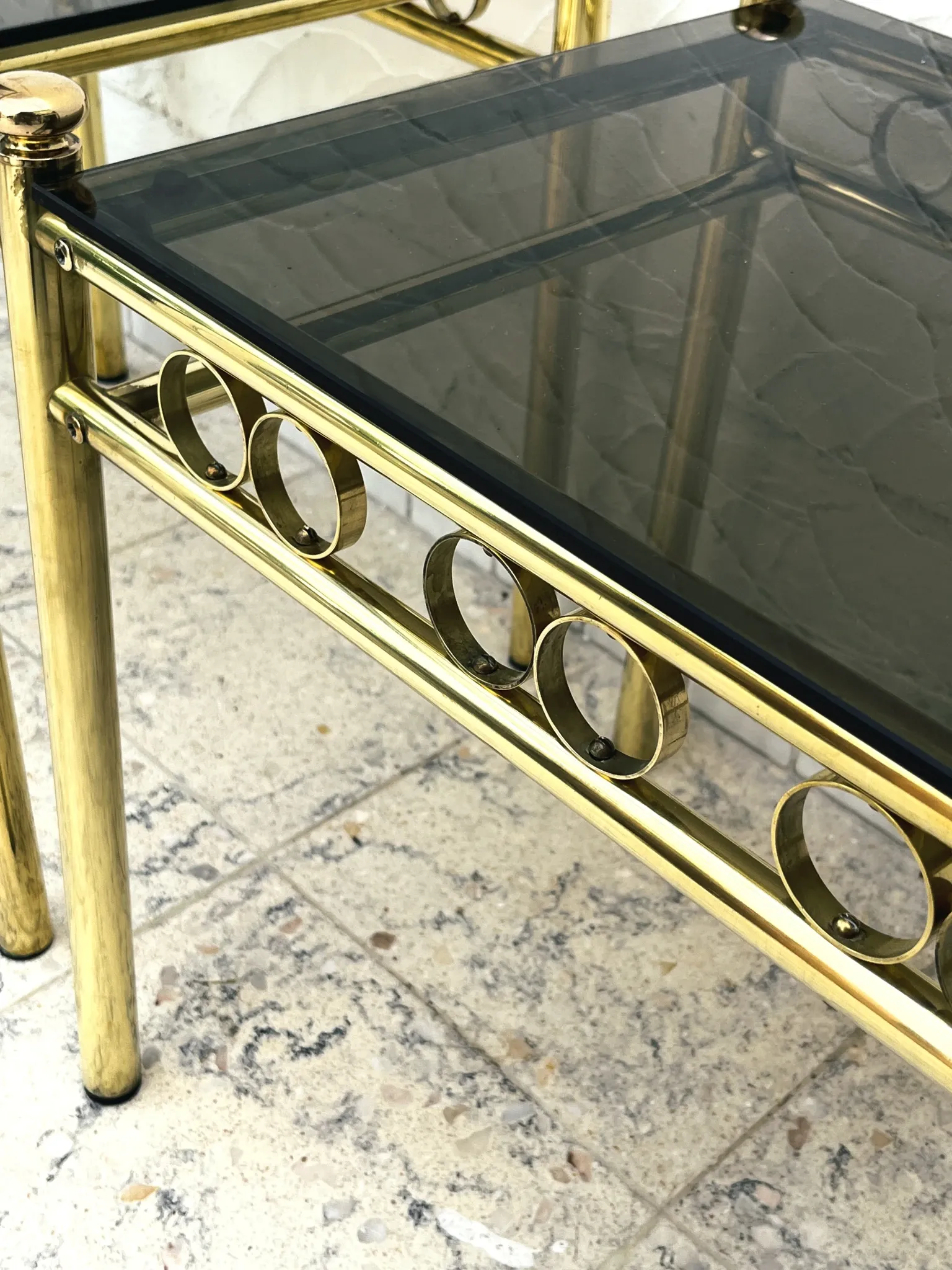 Pair of Belgo Chrome side tables