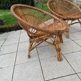 Pair of rattan chairs