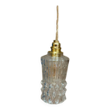 Vintage portable lamp - molded glass