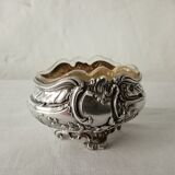 Former silver salt shaker miner punches rock dirt silver and 19th century glass