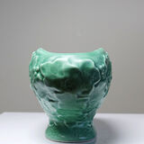 Small earthenware planter in relief barbotine style with ivy, Sylvac England.