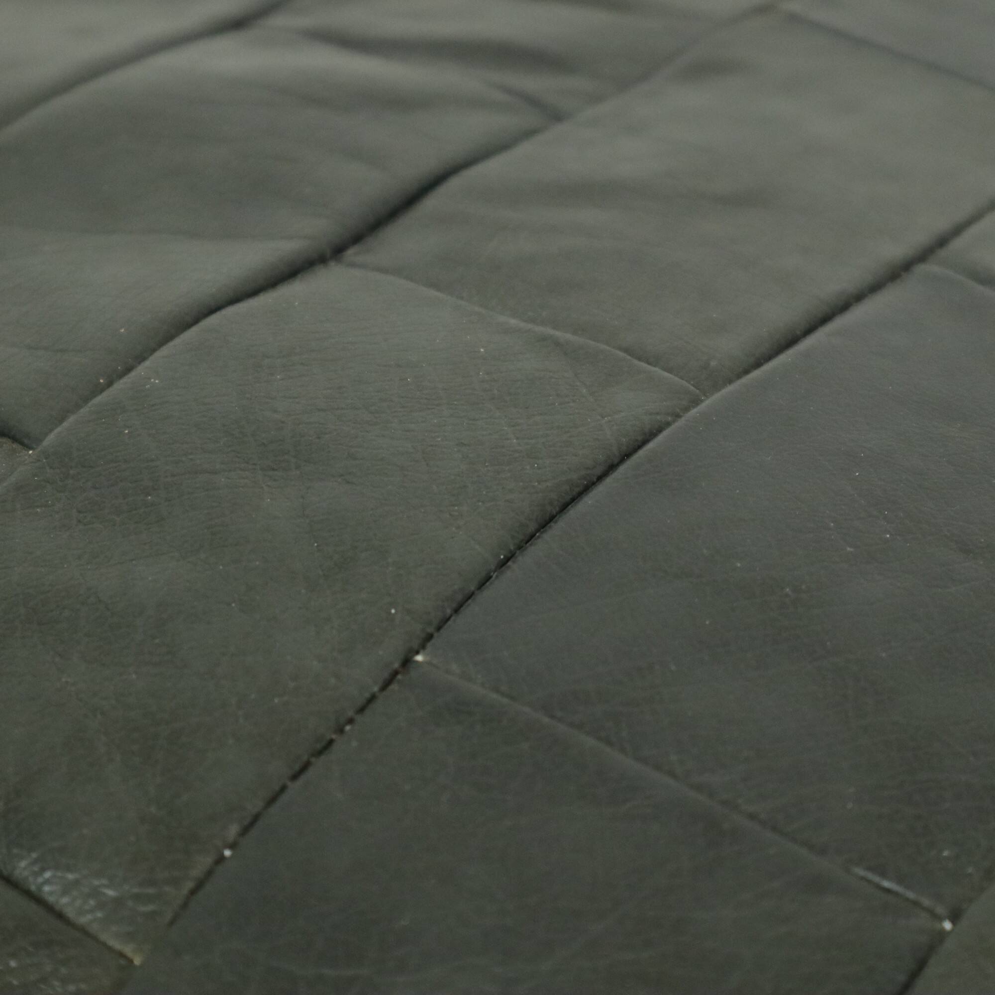 Vintage Round Pouf Patchwork Patchwork Faux Leather 49cm