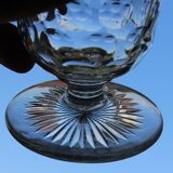 Old baccarat crystal glass with absinthe bistrot pastille decoration