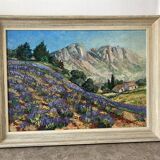 Signed mountain landscape