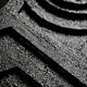 Wall sculpture, wood and black coating, late 1970s