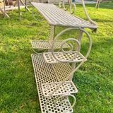 Vintage metal shelf with mirror