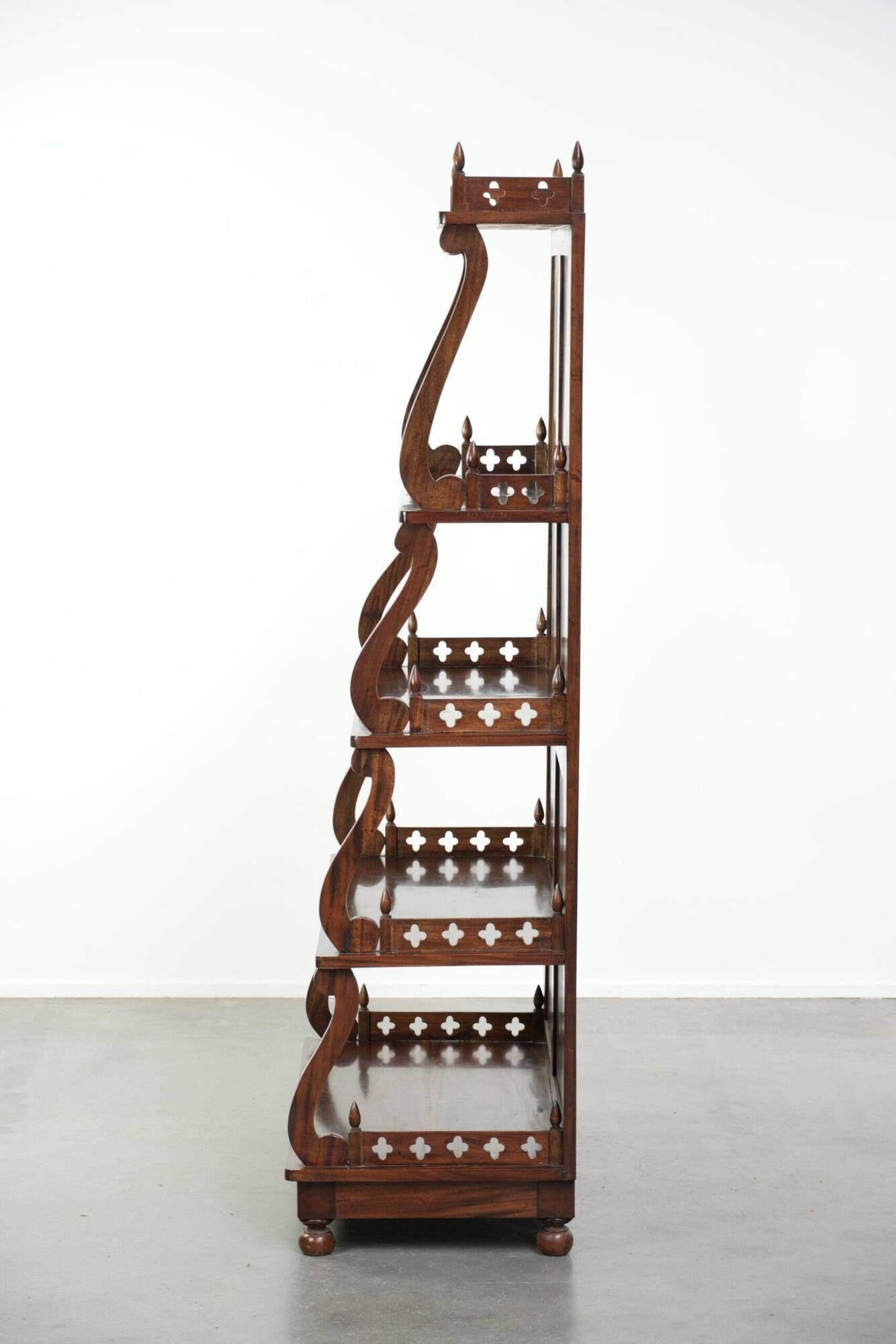 Elegant wooden  bookcase with a classic English look from the 20th century