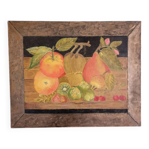 Nature morte, huile sur