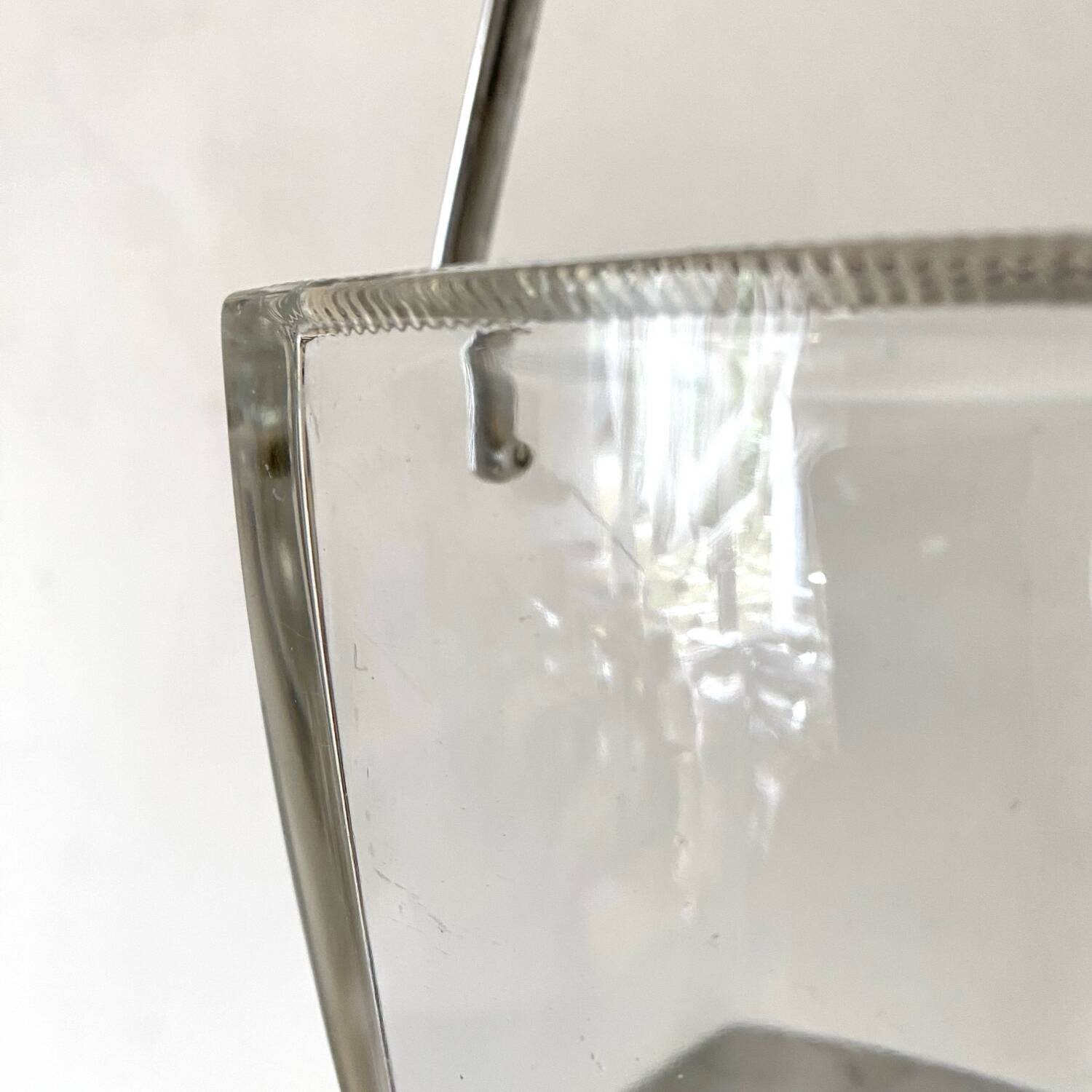 Strömbergshyttan vintage glass and stainless steel ice bucket