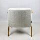 Pearl Boucle & Oak Armchair by Józef Chierowski, 1970s