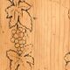 Parisian art deco sideboard in solid raw wood with pyrographed decorations, 1929