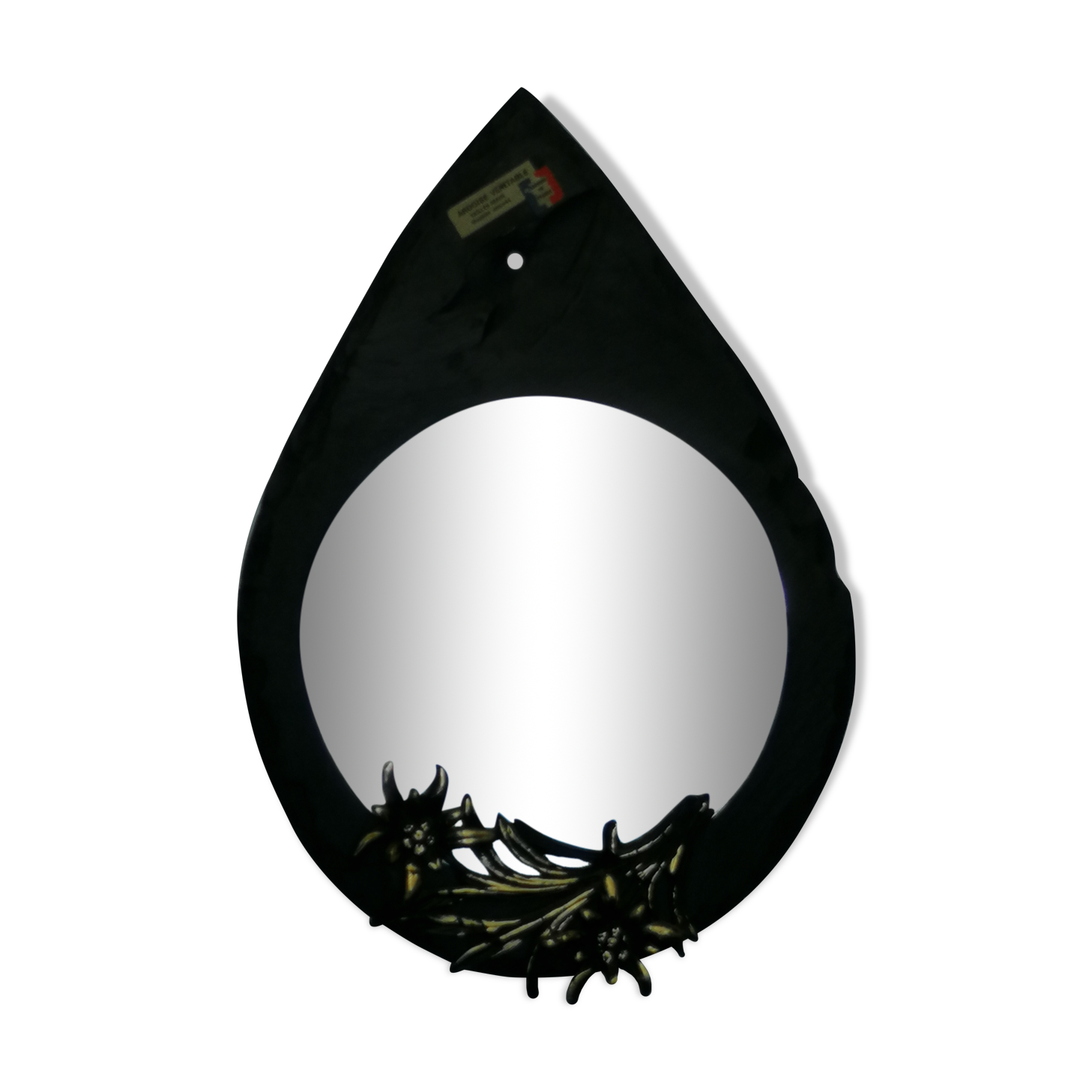 Mirror on hand-cut slate