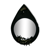 Mirror on hand-cut slate