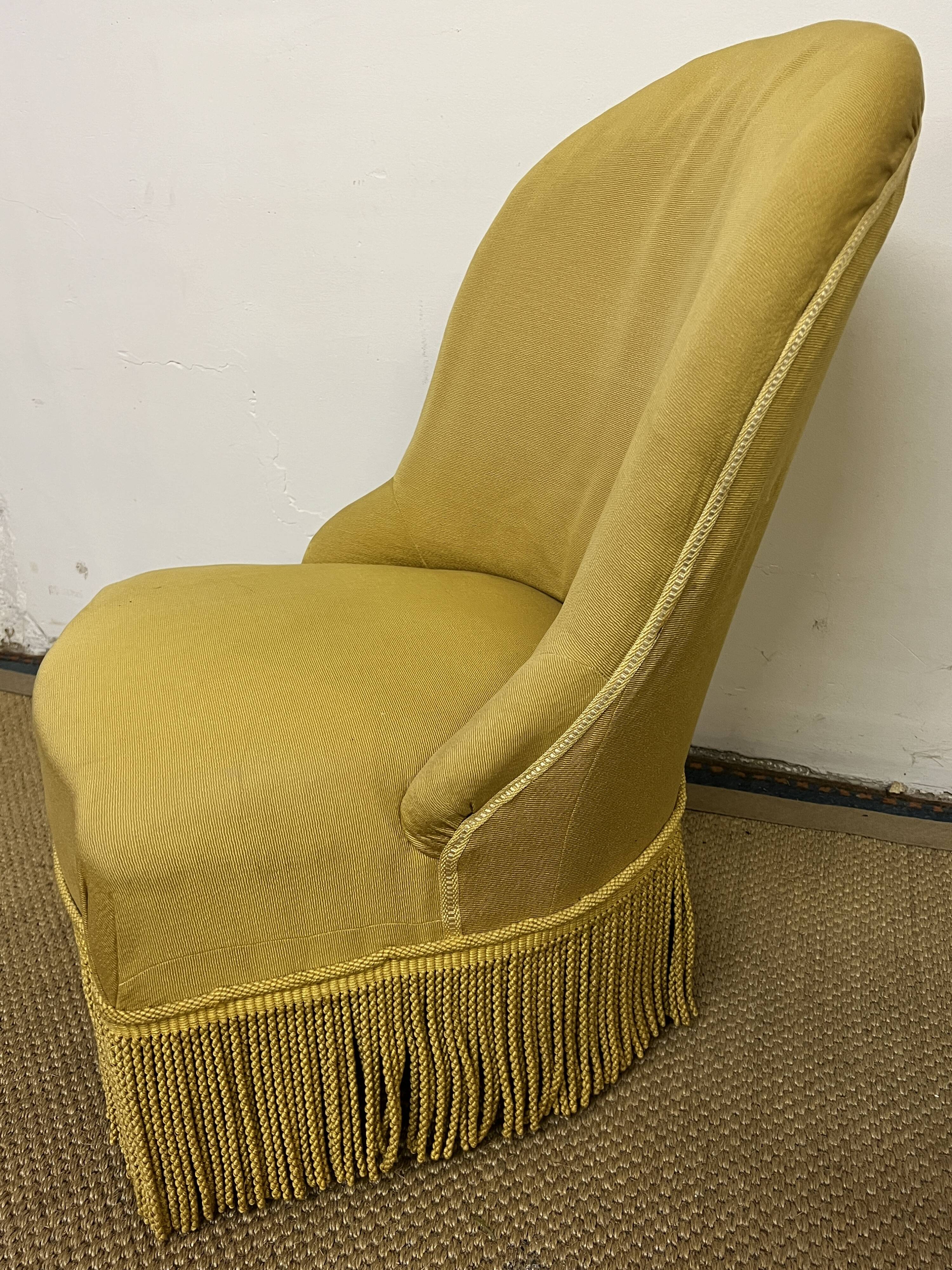 Mustard toad armchair