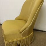 Fauteuil crapaud moutarde