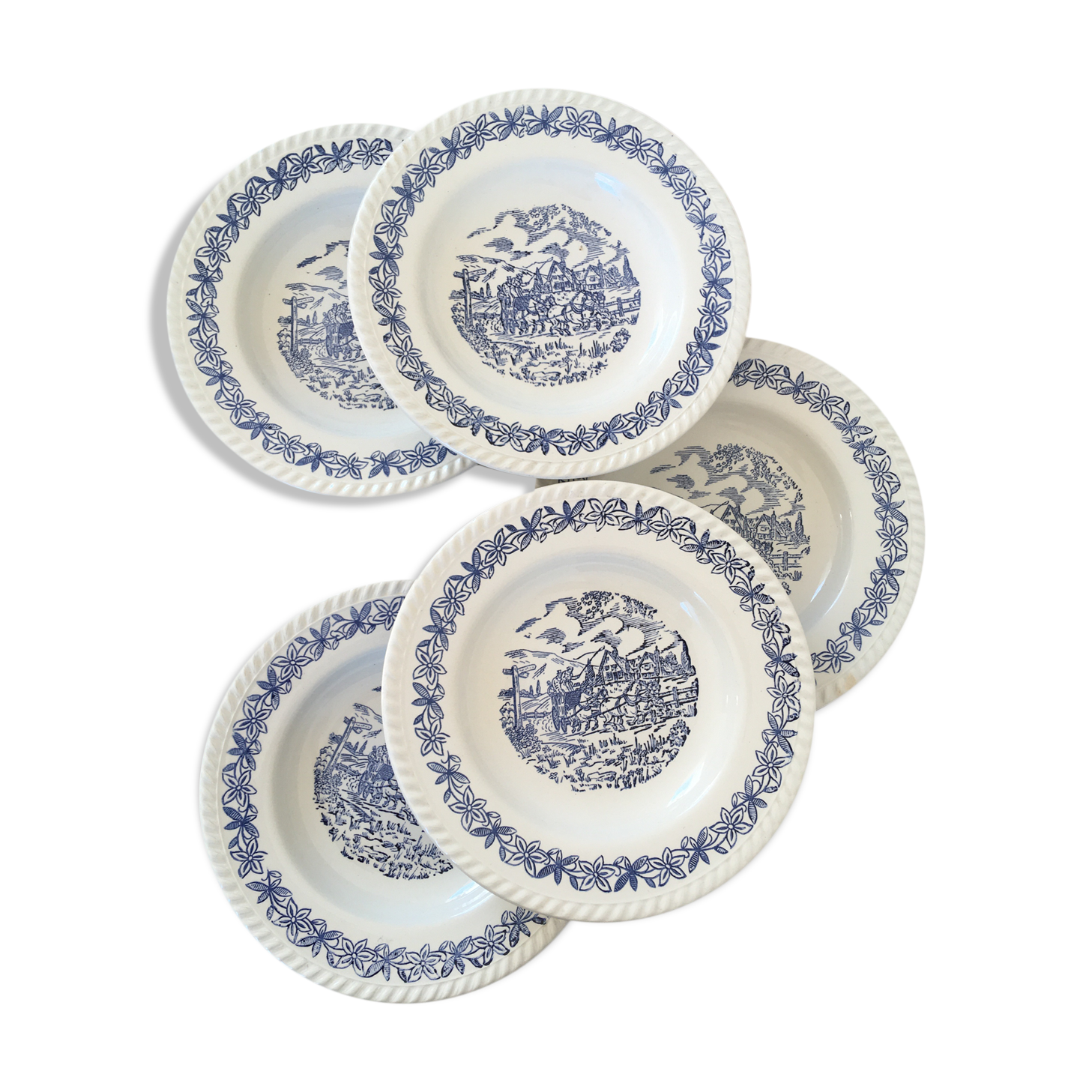 Vintage hollow plates "horses"