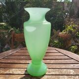 Baluster vase in soapy opaline