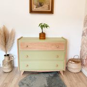 1960s chest of drawers, splayed legs