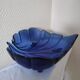 Blue glass fruit bowl