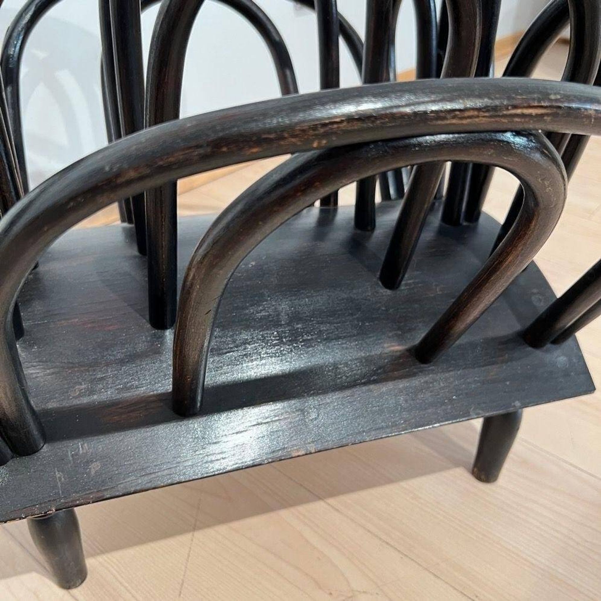 Newspaper Stand in Stained Beech Bentwood from Thonet, Austria, 1900s