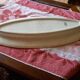 Old white earthenware fish dish