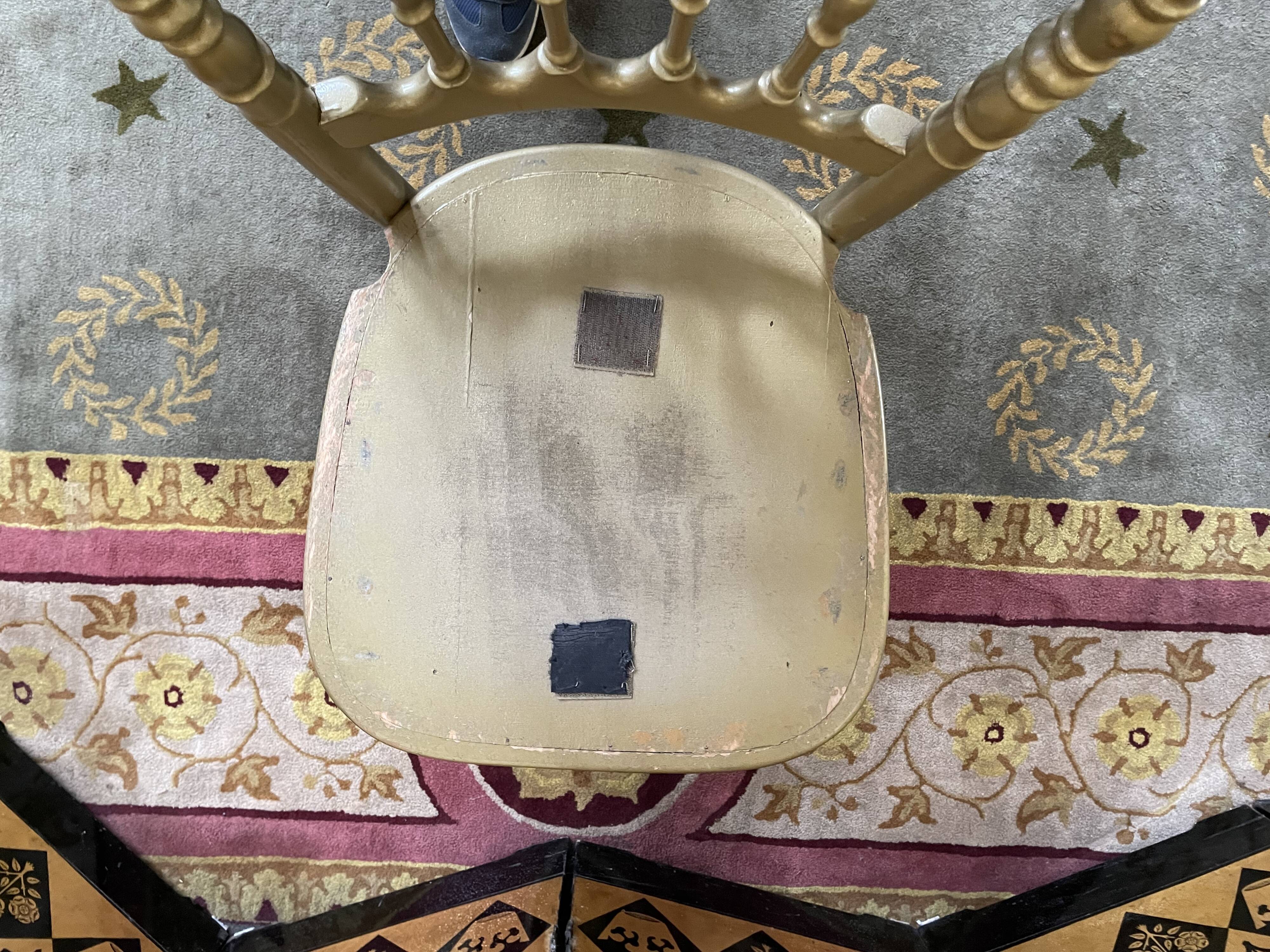 Suite de 6 chaises à barrettes Napoléon III
