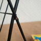 Vintage black metal wire magazine holder