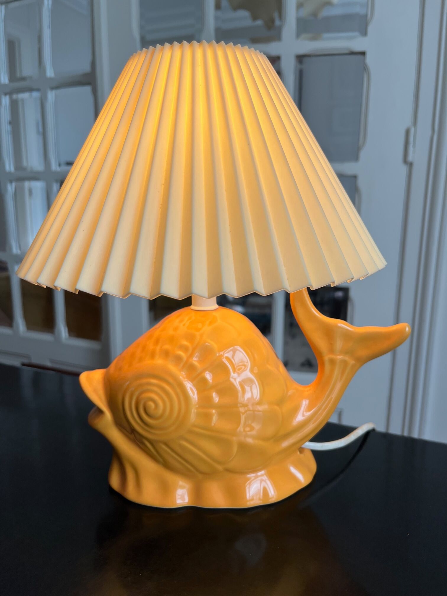 Ceramic fish lamp