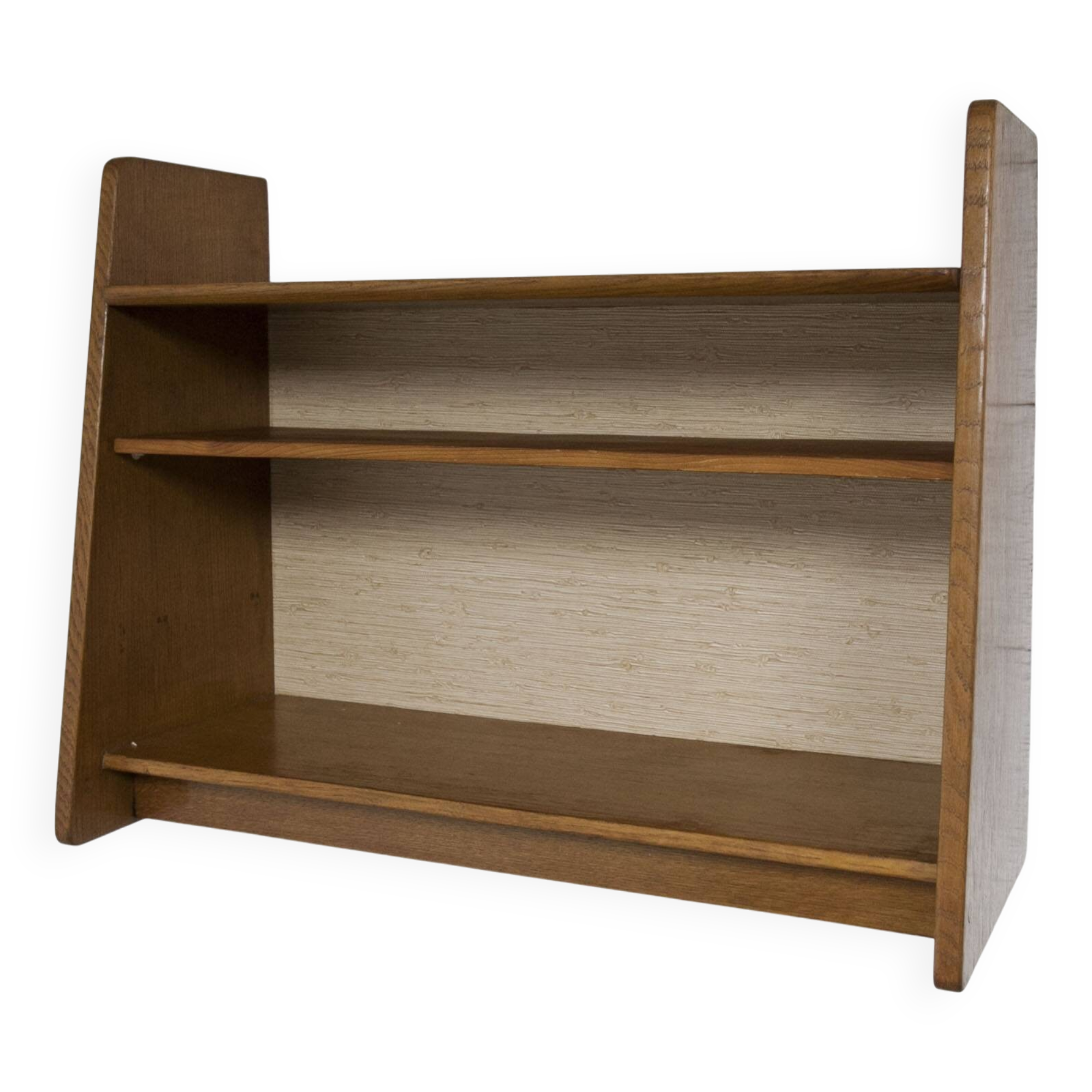 1950 wall shelf solid oak invisible fixings