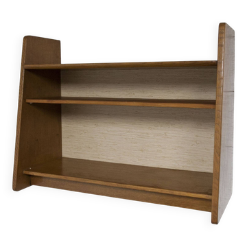 1950 wall shelf solid oak invisible fixings