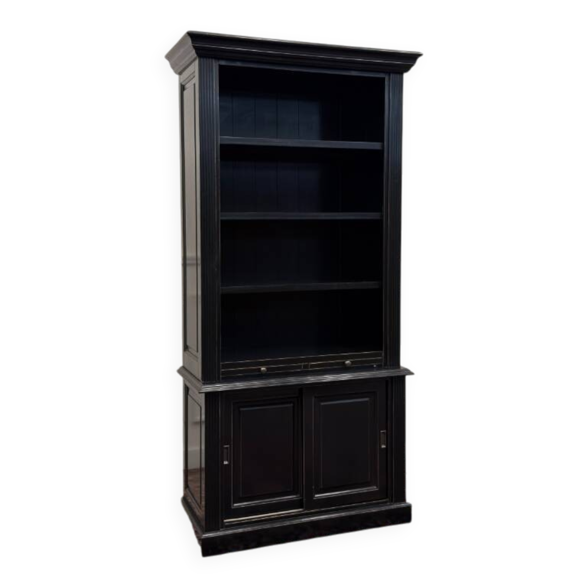 Classic English Black Bookcase