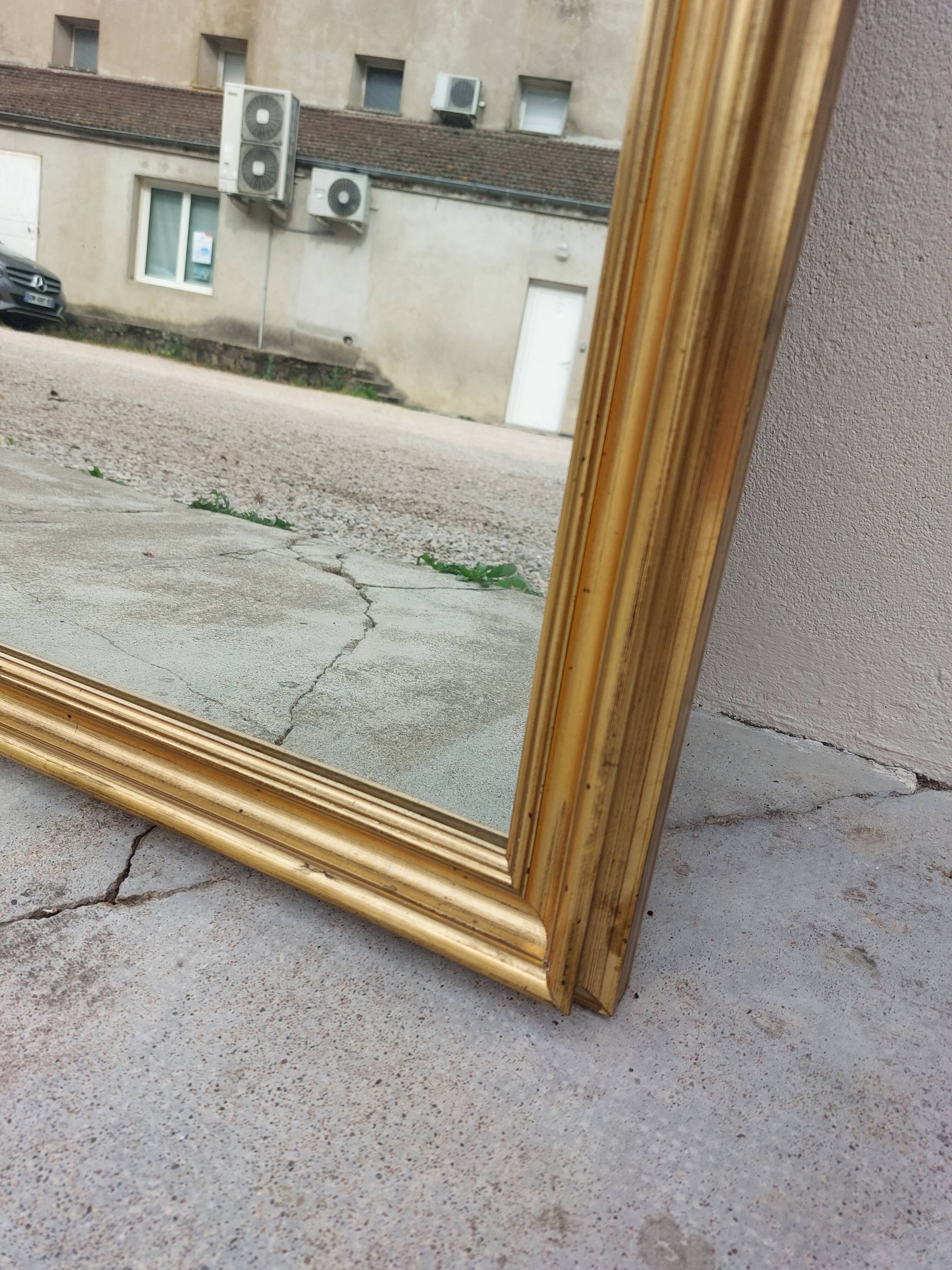 Mirror mirror mirror golden wood bistro style -1m68x1m15