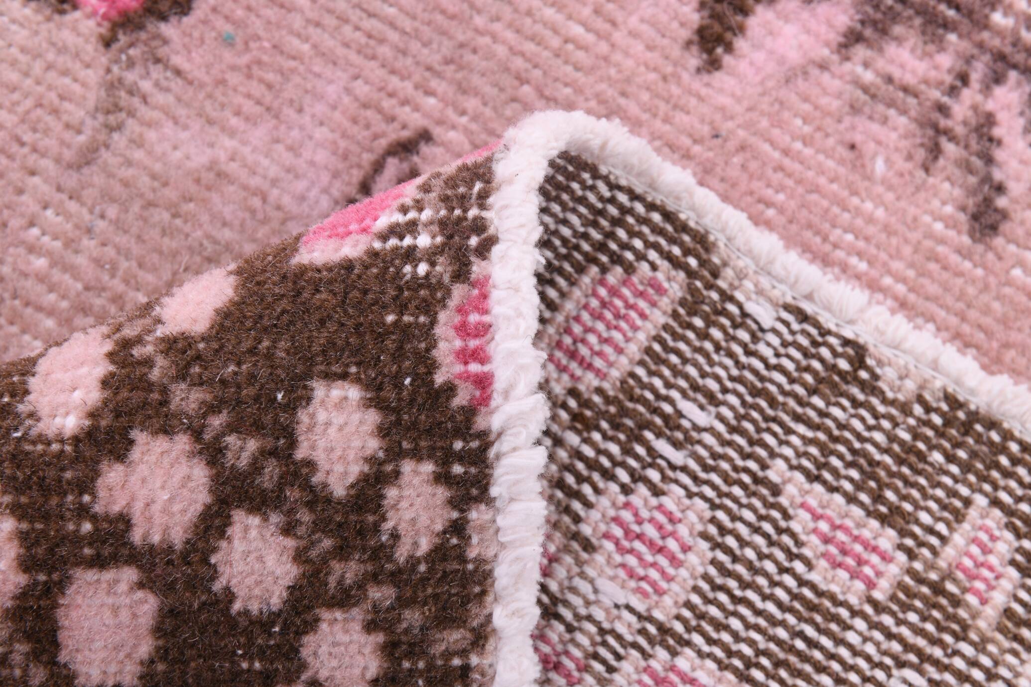 5x8 Pink Brown Vintage Area Rug 175x253Cm