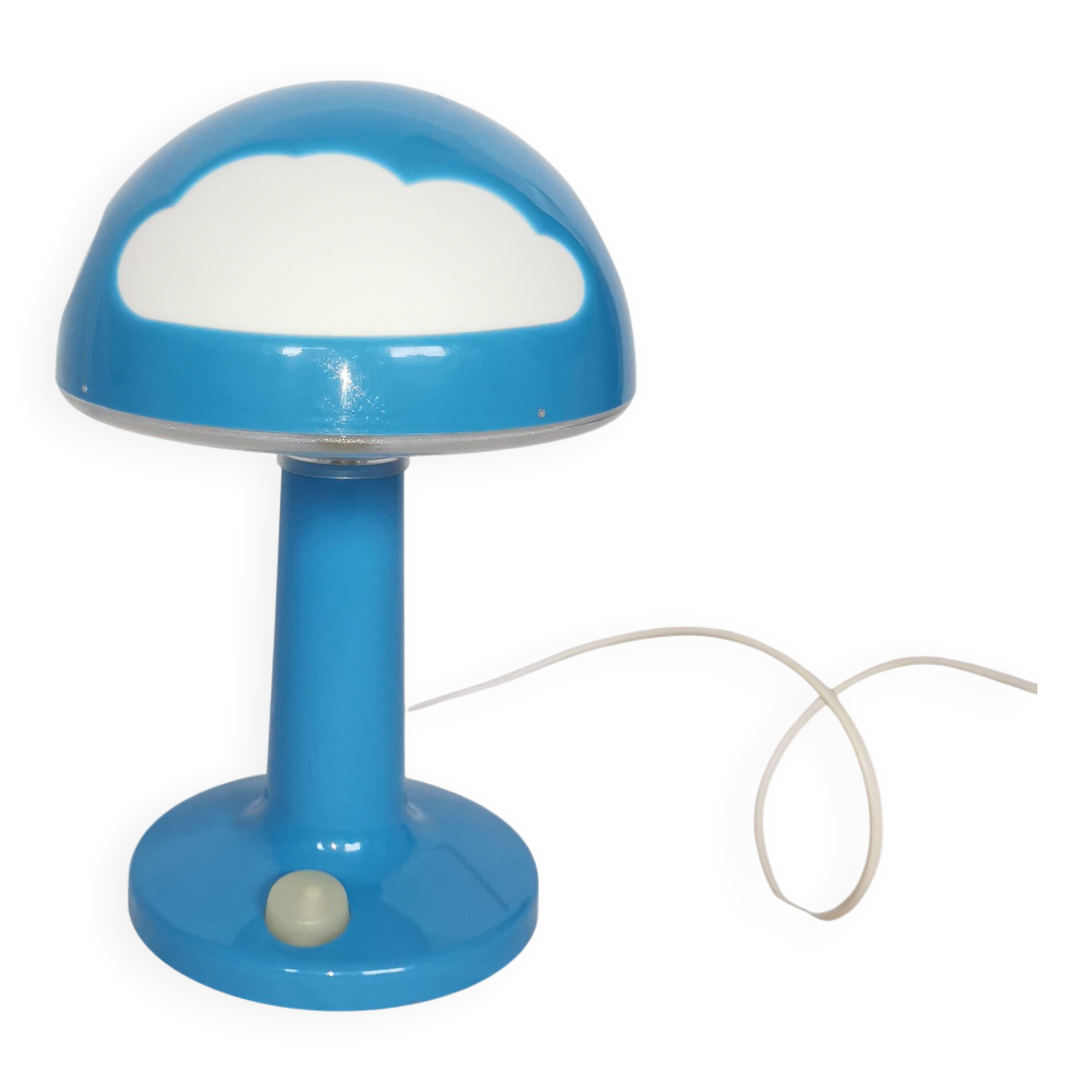 Mushroom lamp, Skojig blue cloud, design Henrik Preutz for Ikea, 1990
