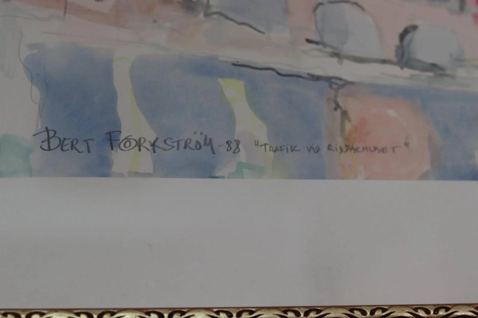 « Le trafic à la Maison du Chevalier » par Bert Forkström