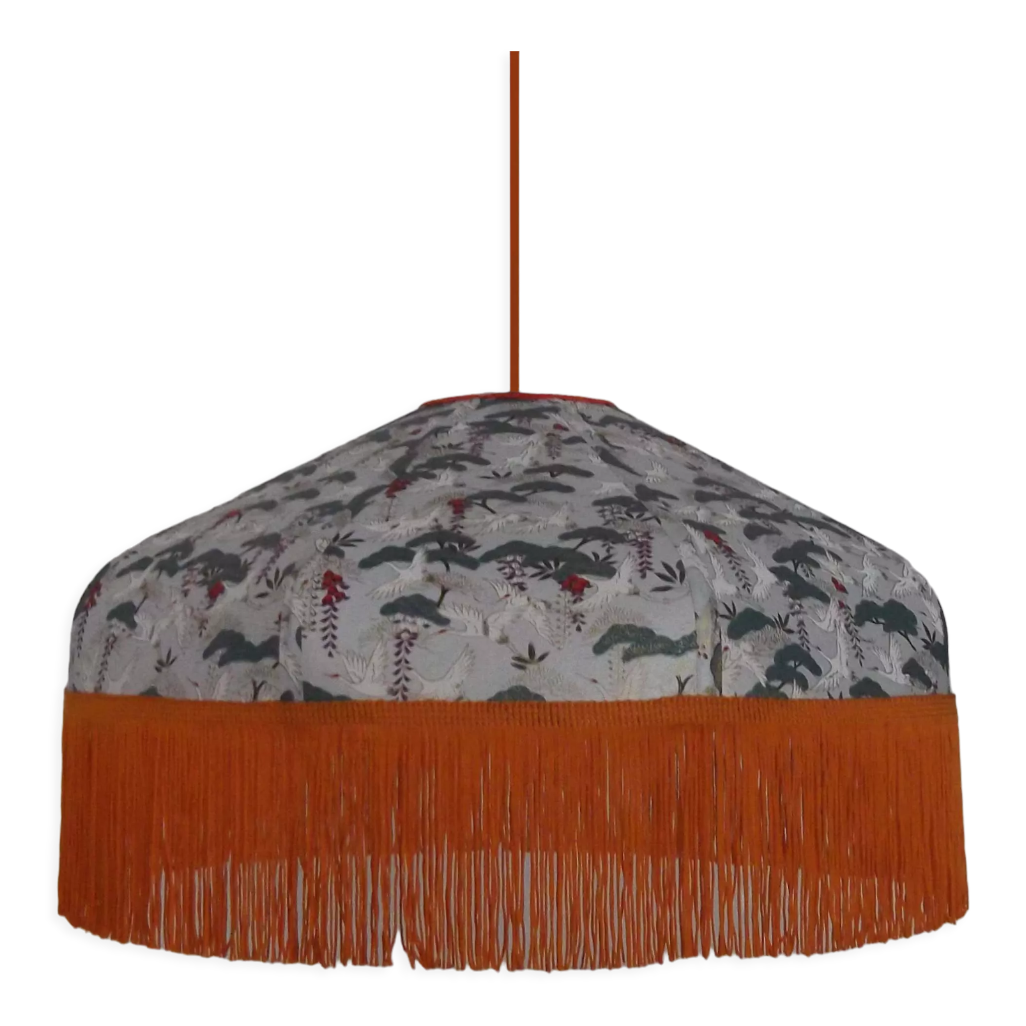 Japanese paper suspension with fringe "Anissa".