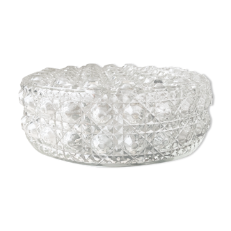 Vintage ceiling lamp in molded glass