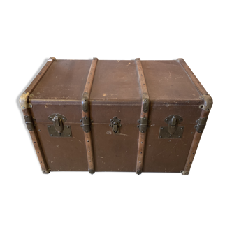Old leather trunk