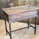 Raw wood console with drawers