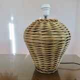 Lampe en rotin naturel 1970