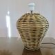 Lampe en rotin naturel 1970